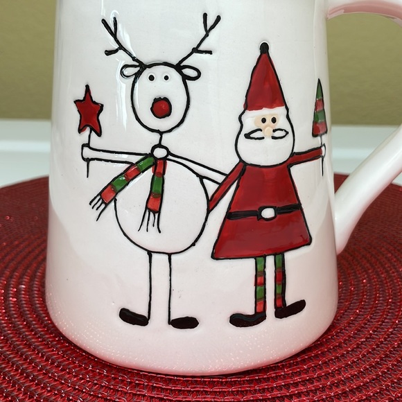 NWOT Holiday Hoopla Reindeer With Santa Pitcher - Picture 4 of 8